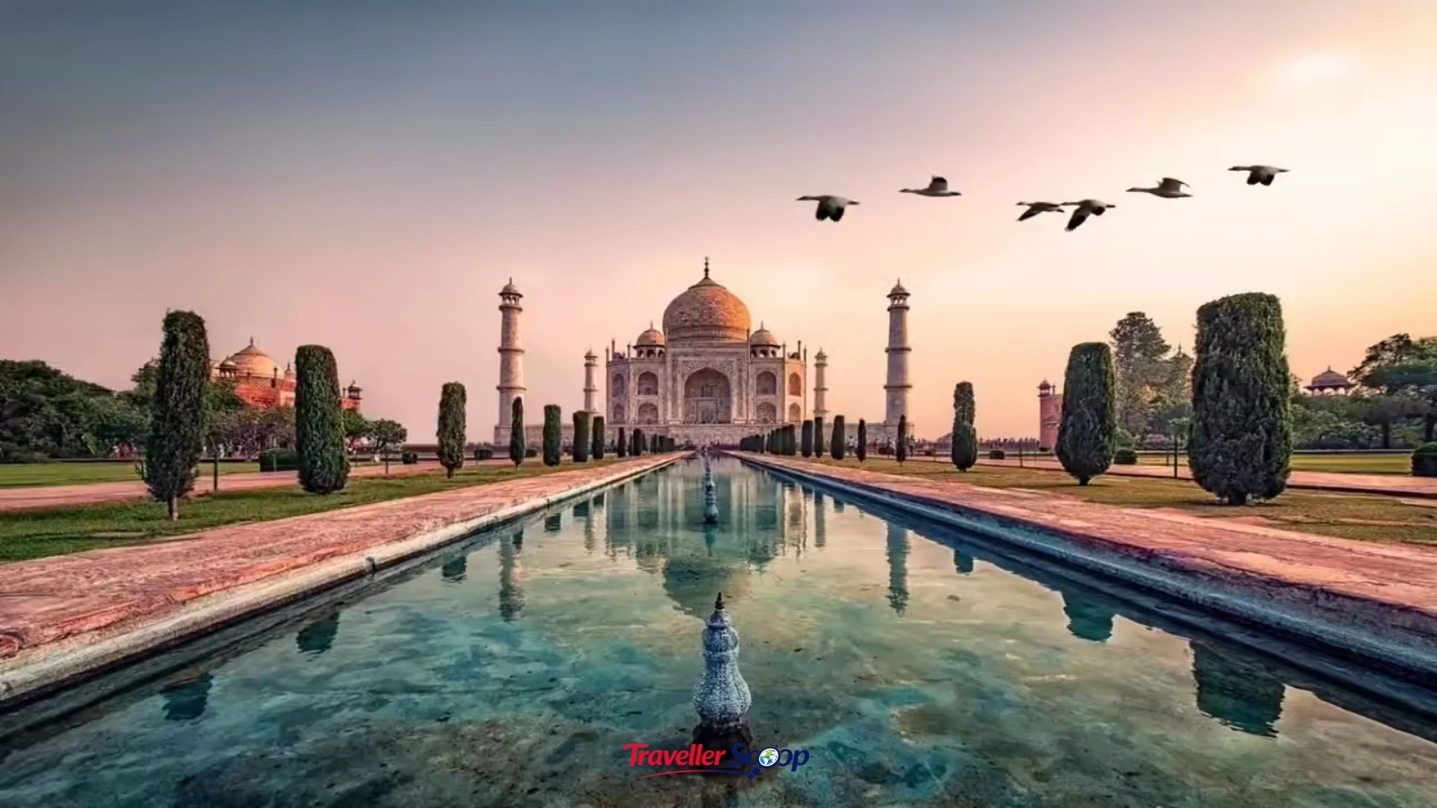 Taj Mahal in winter season India Taj Mahal in winter season India