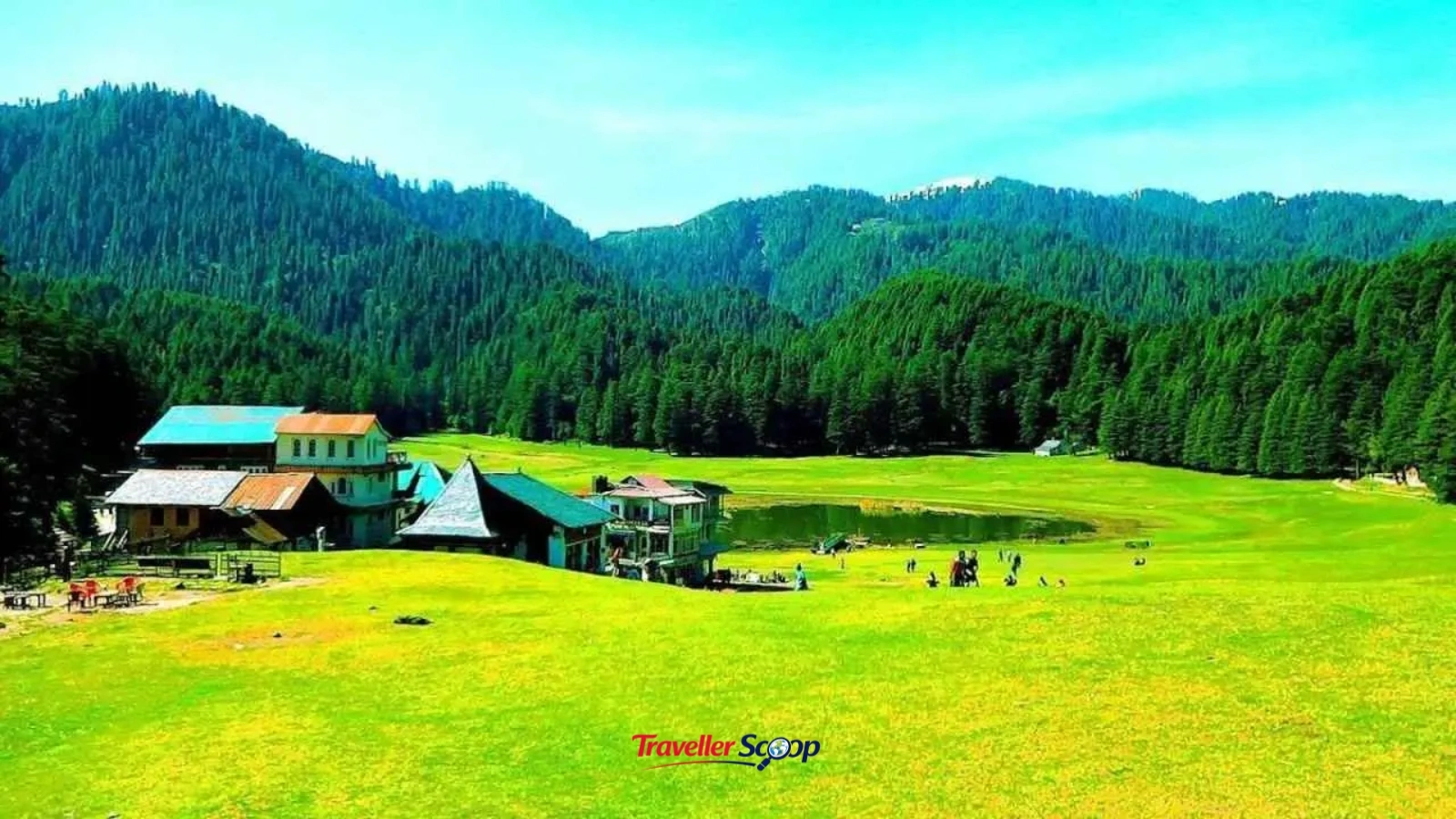 Khajjiar Lake and green meadow Khajjiar Lake and green meadow