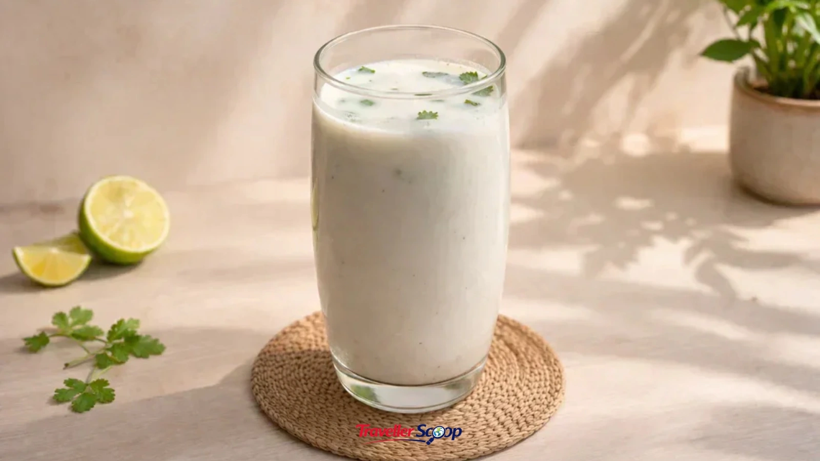 Chaas / Masala Buttermilk in tall glass Chaas / Masala Buttermilk in tall glass