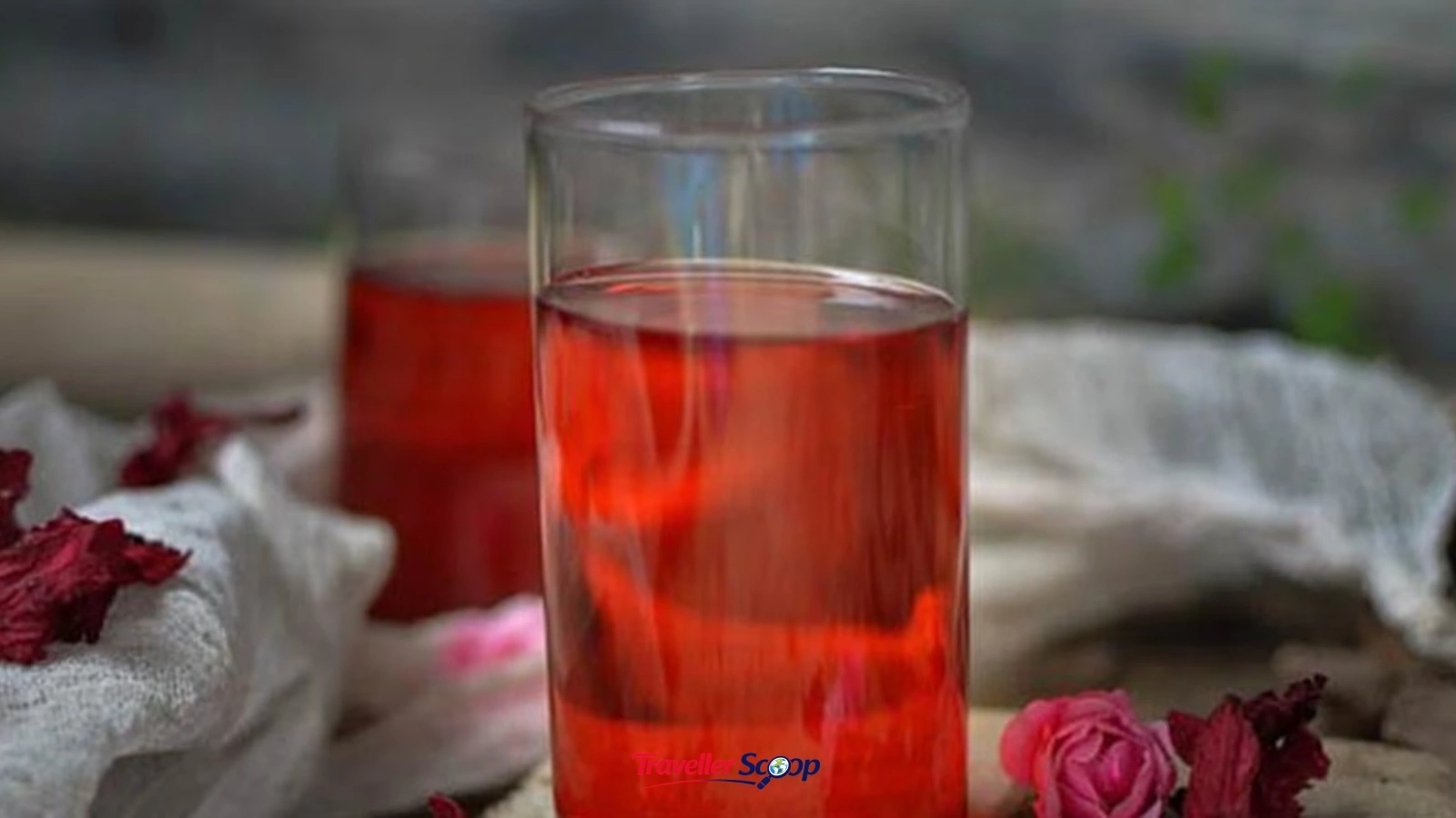 Rose Sharbat with petals Rose Sharbat with petals