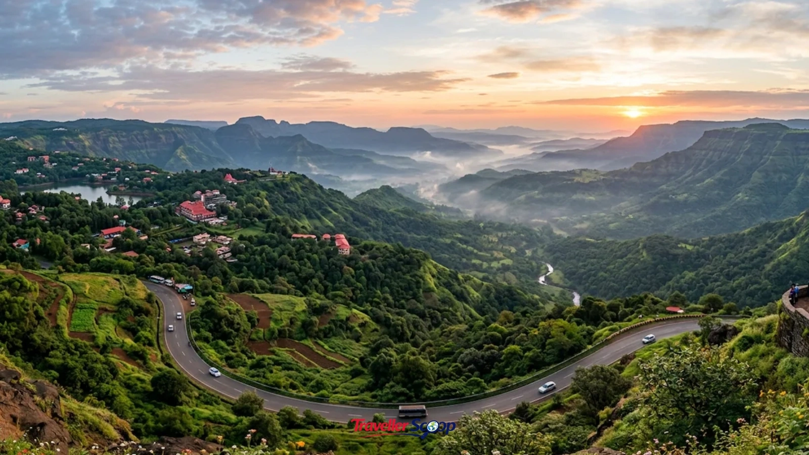 Road trips in India – winding ghats road Pune to Mahabaleshwar Maharashtra scenic view Road trips in India – winding ghats road Pune to Mahabaleshwar Maharashtra scenic view