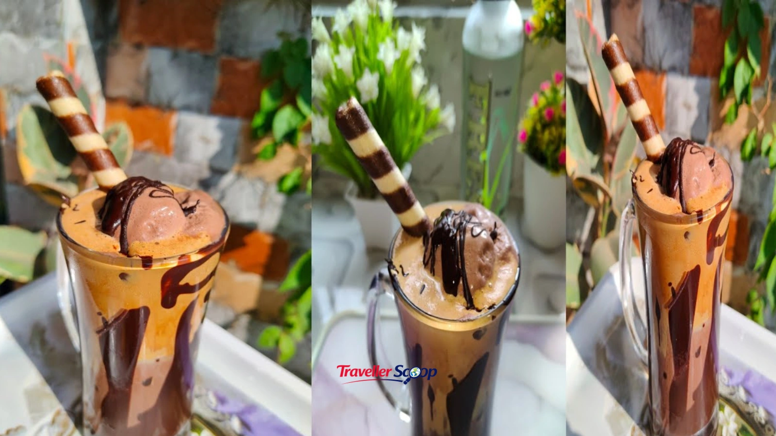 Coffee and chocolate cake at Chic Chocolate café in Mussoorie Coffee and chocolate cake at Chic Chocolate café in Mussoorie