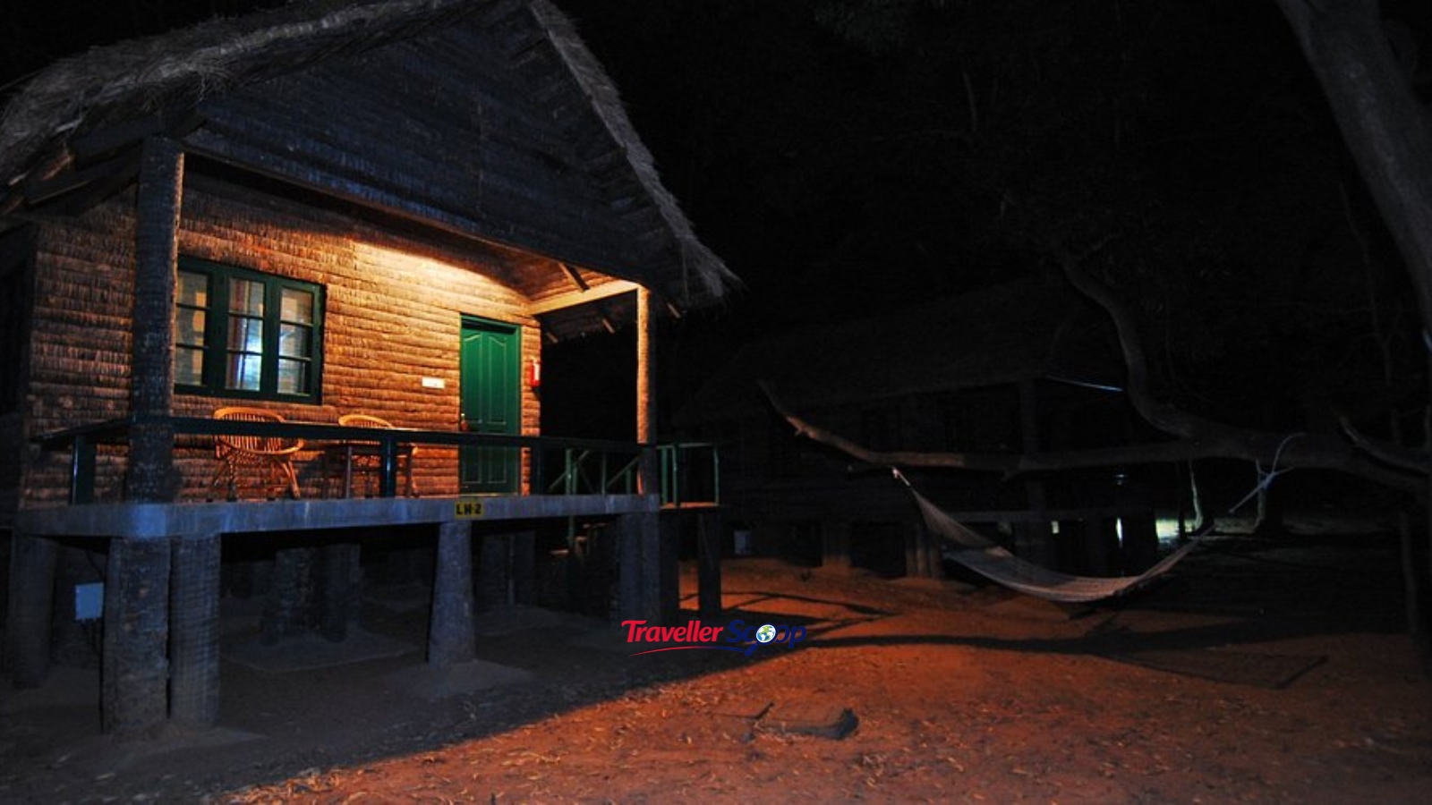 A colourful wooden cottage surrounded by forest near Bannerghatta A colourful wooden cottage surrounded by forest near Bannerghatta