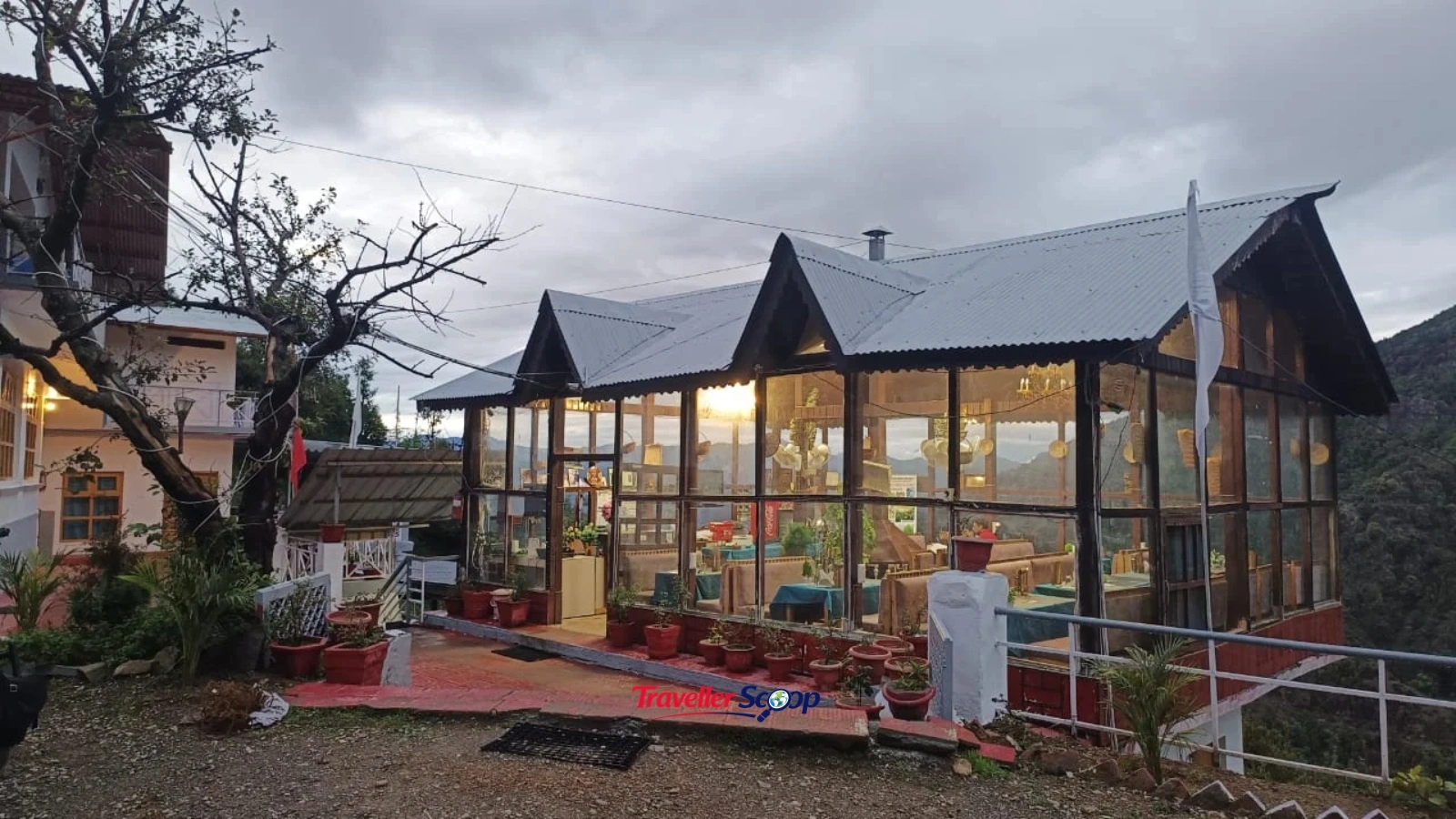 Apple orchard homestay with Himalayan sunset view