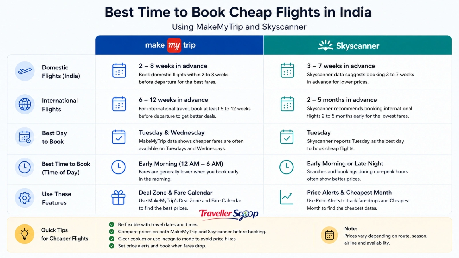 Best time to book cheap flights India using MakeMyTrip and Skyscanner Best time to book cheap flights India using MakeMyTrip and Skyscanner