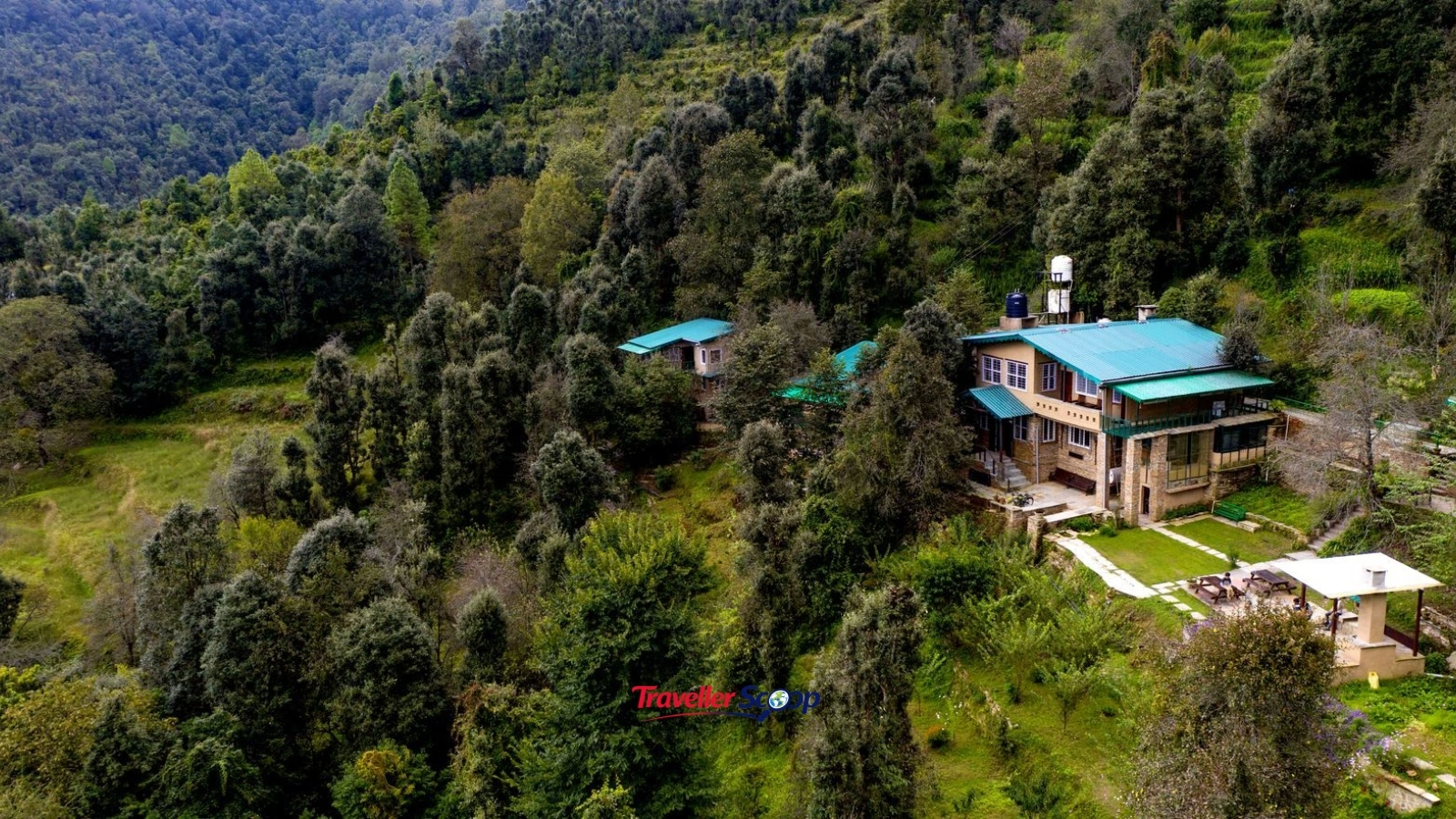 Northeastern India hillside homestay with lush green valley