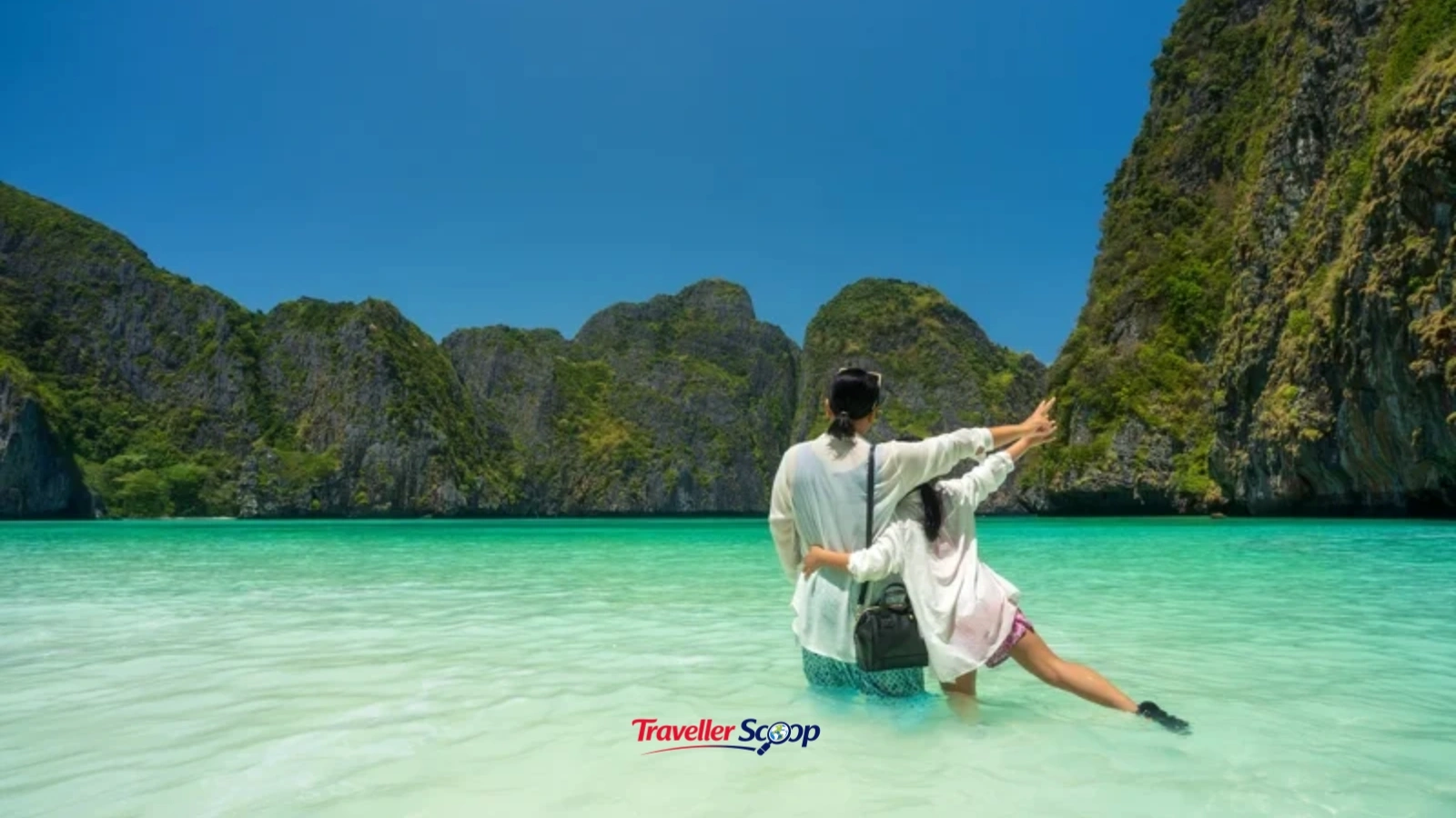 woman traveling alone at Kata Beach Phuket Thailand turquoise water woman traveling alone at Kata Beach Phuket Thailand turquoise water