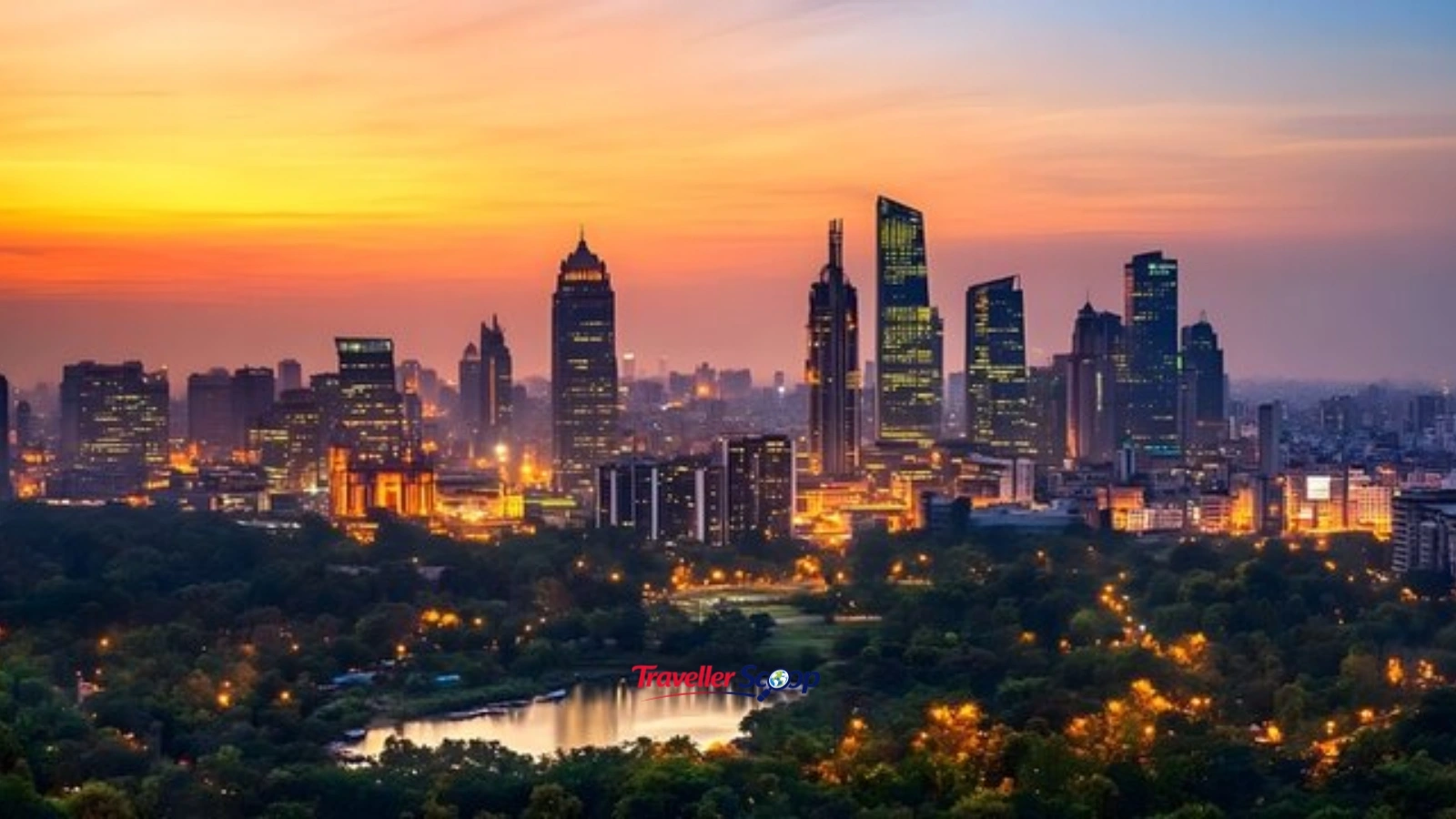 Romantic night view of Delhi skyline perfect backdrop for luxury hotels in Delhi for honeymoon
