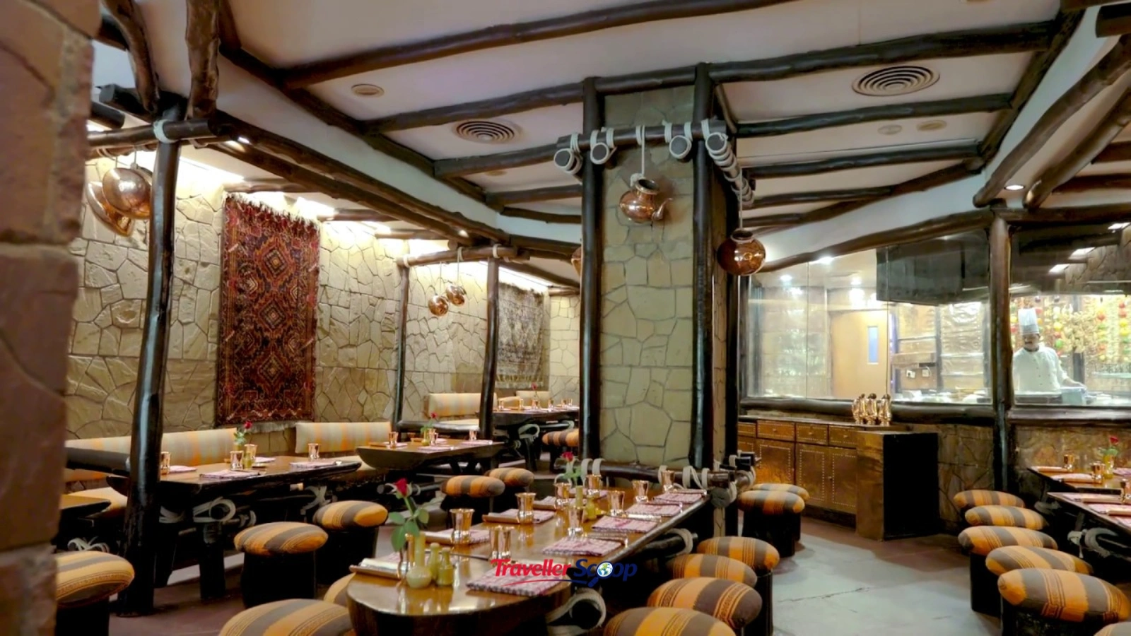 The legendary Bukhara restaurant interior at ITC Maurya New Delhi