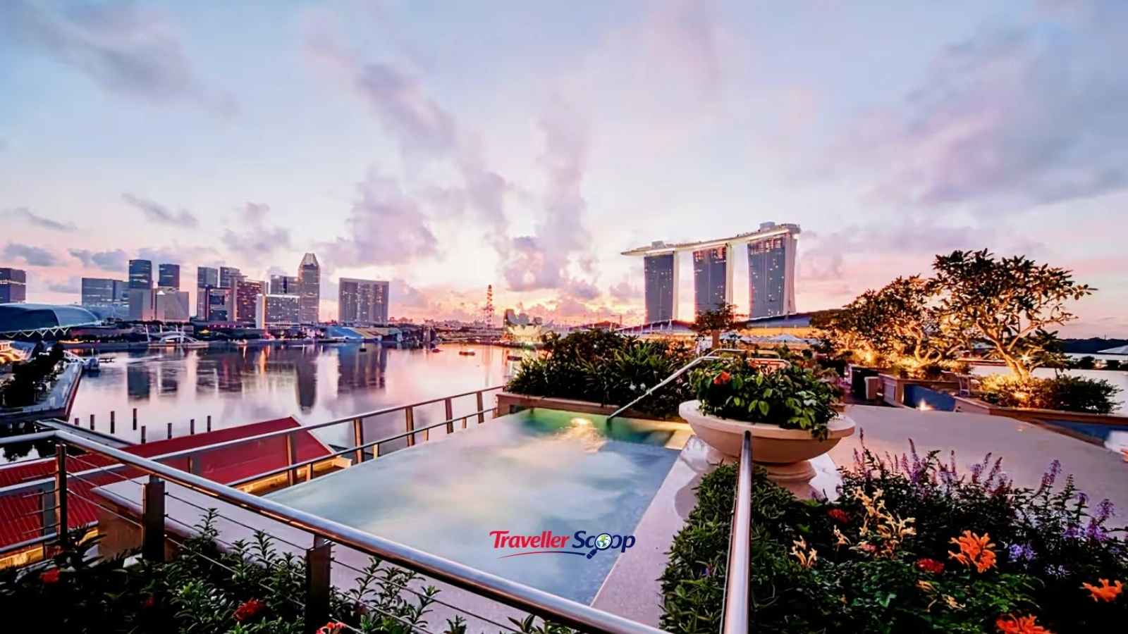 The Fullerton Hotel Singapore heritage building outdoor pool
