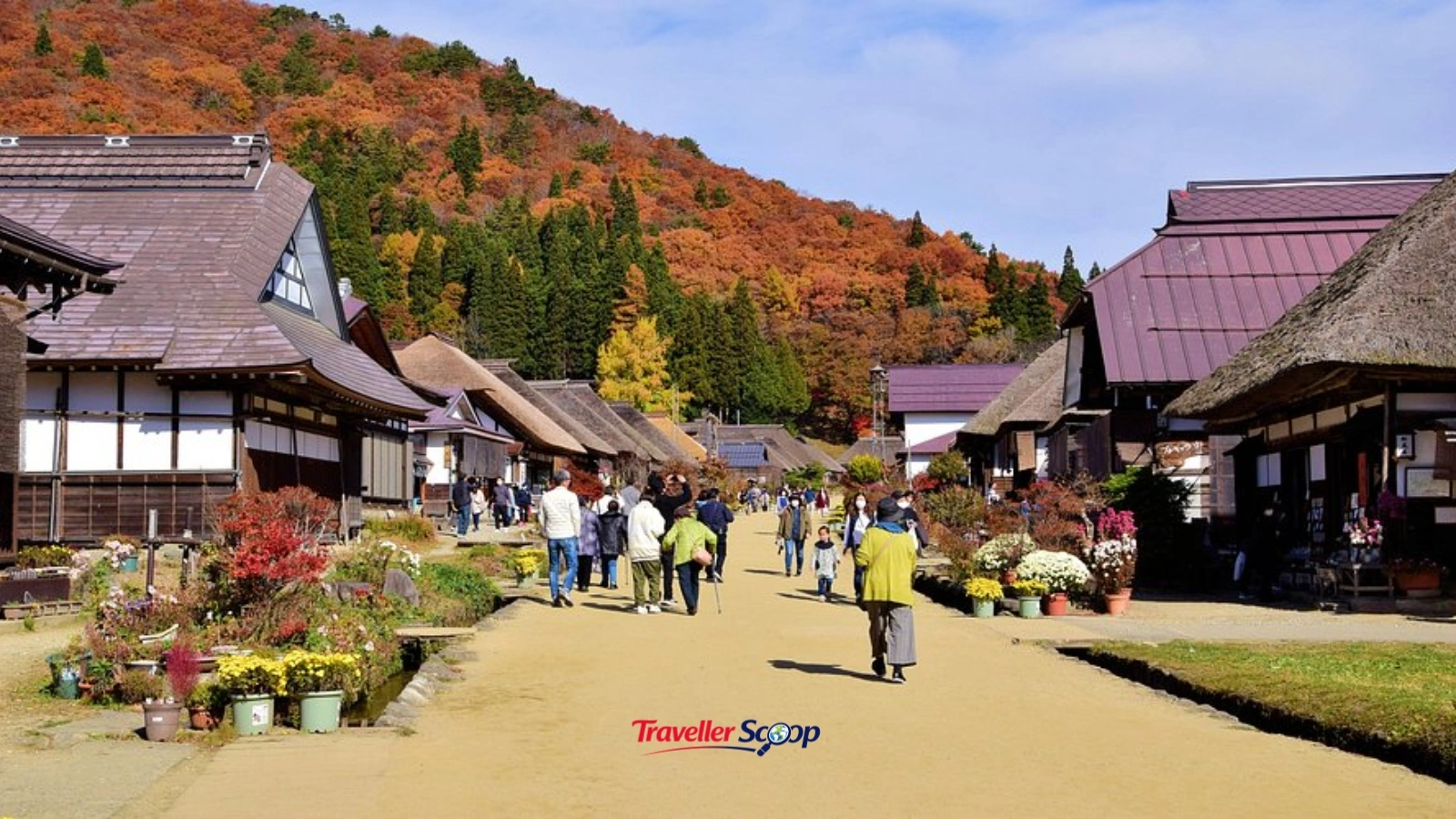 Ouchi-juku Fukushima beautiful rural places in Japan thatched