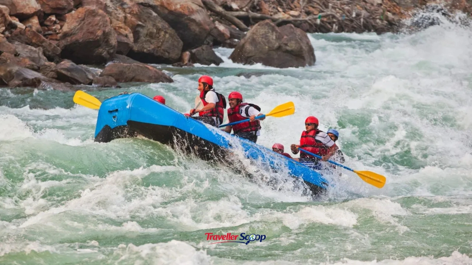 Adventure tourists white water rafting on the Ganges river in Rishikesh Uttarakhand Adventure tourists white water rafting on the Ganges river in Rishikesh Uttarakhand