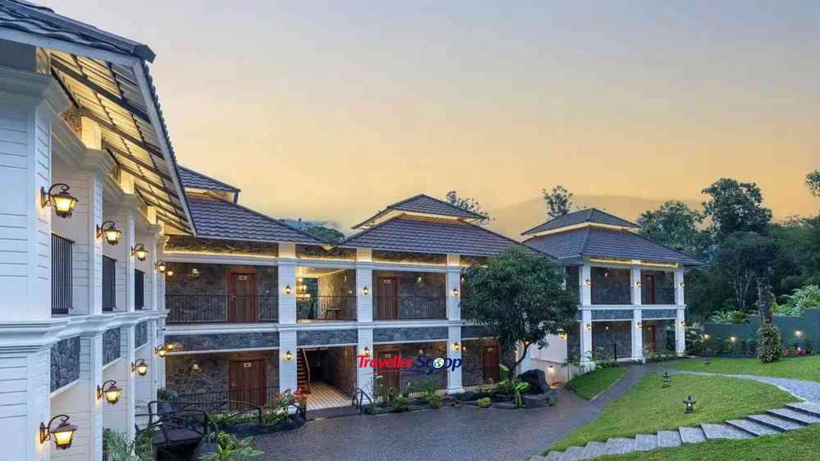 A colonial-style heritage property with manicured gardens and a serene pool A colonial-style heritage property with manicured gardens and a serene pool
