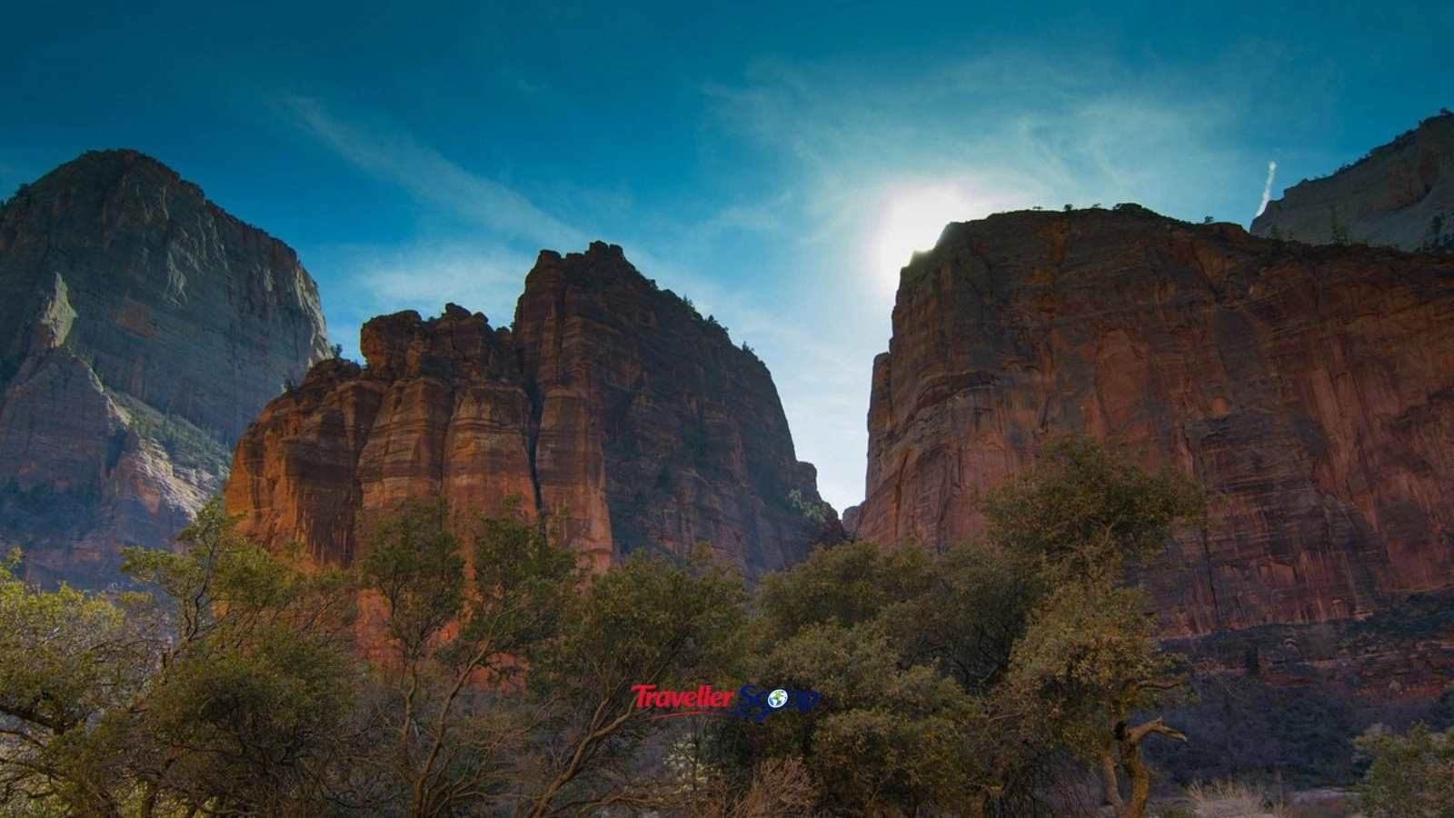 Zion National Park sunset view from Angels Landing Zion National Park sunset view from Angels Landing
