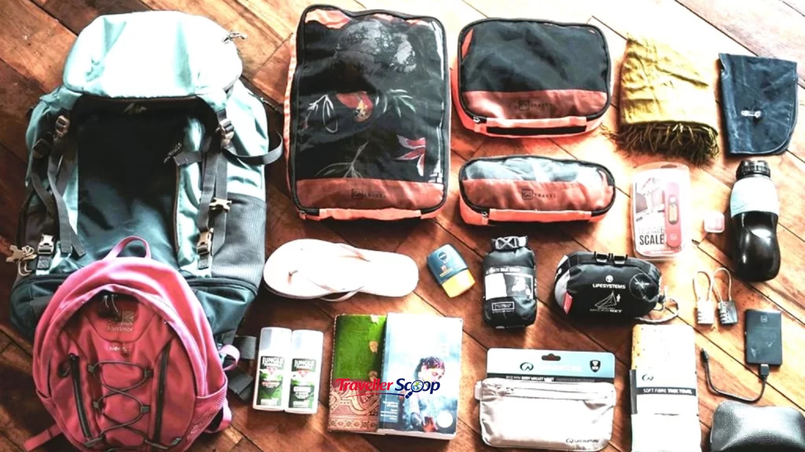 Essential packing list for solo female traveller in India — backpack, dupatta, pepper spray, power bank