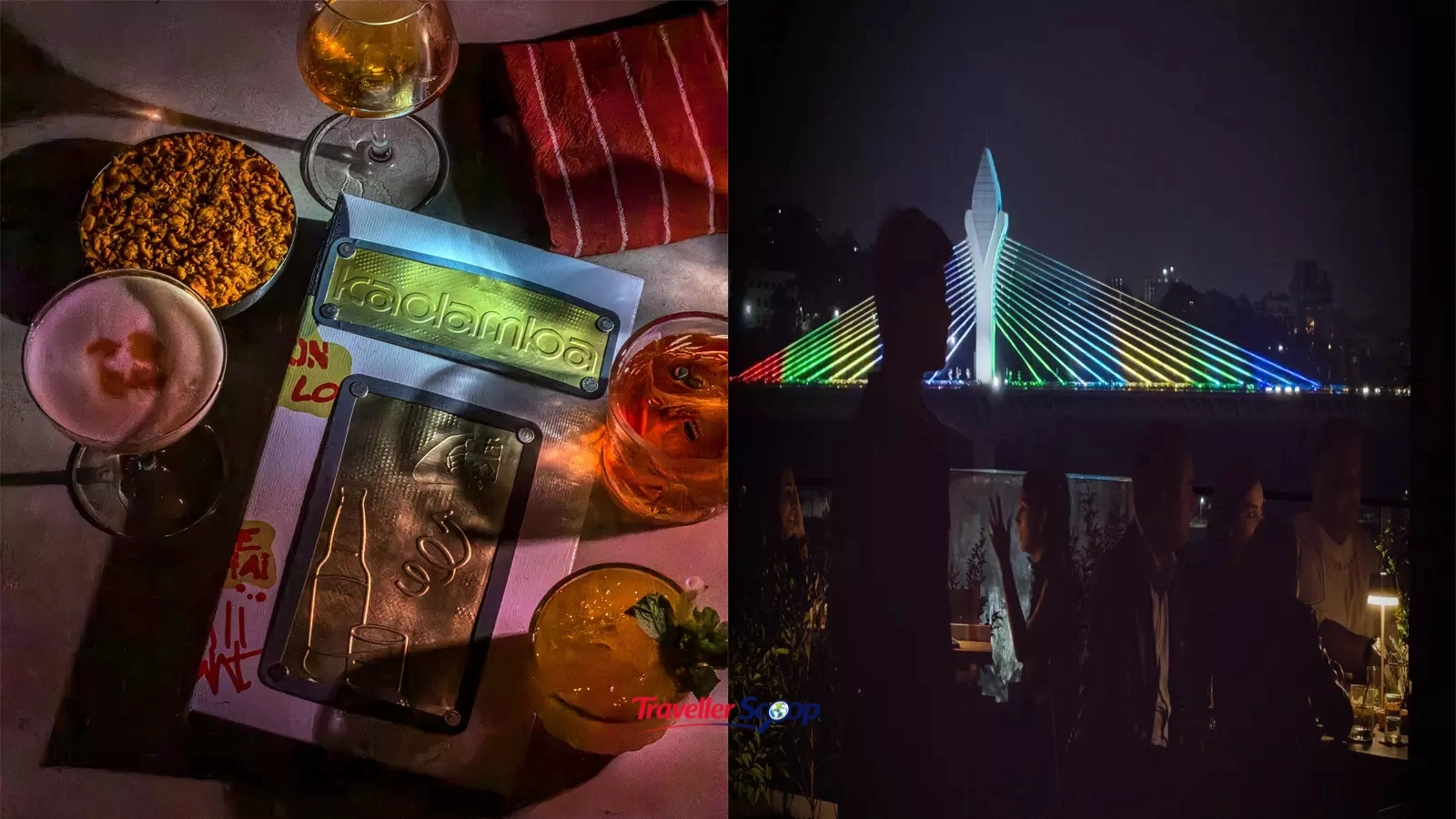 Kadamba rooftop bar Hyderabad with three Kadamba trees and ambient lighting over Durgam Cheruvu Kadamba rooftop bar Hyderabad with three Kadamba trees and ambient lighting over Durgam Cheruvu