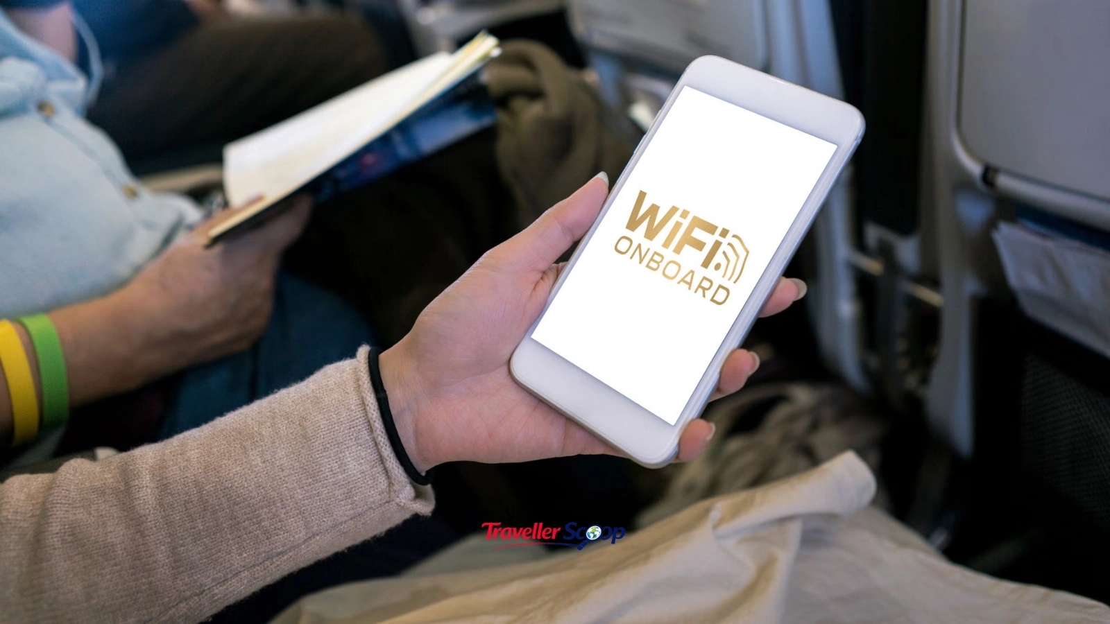 traveller scoop (74) Person using Wi-Fi on the boarding flight