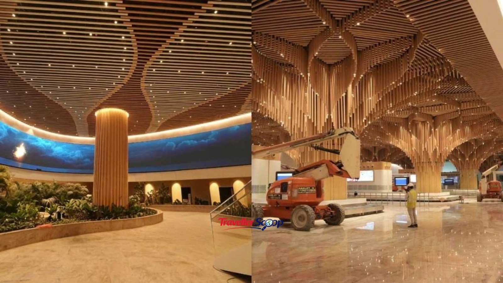 Guwahati Airport Terminal 2 interior bamboo ceiling design Guwahati Airport Terminal 2 interior bamboo ceiling design