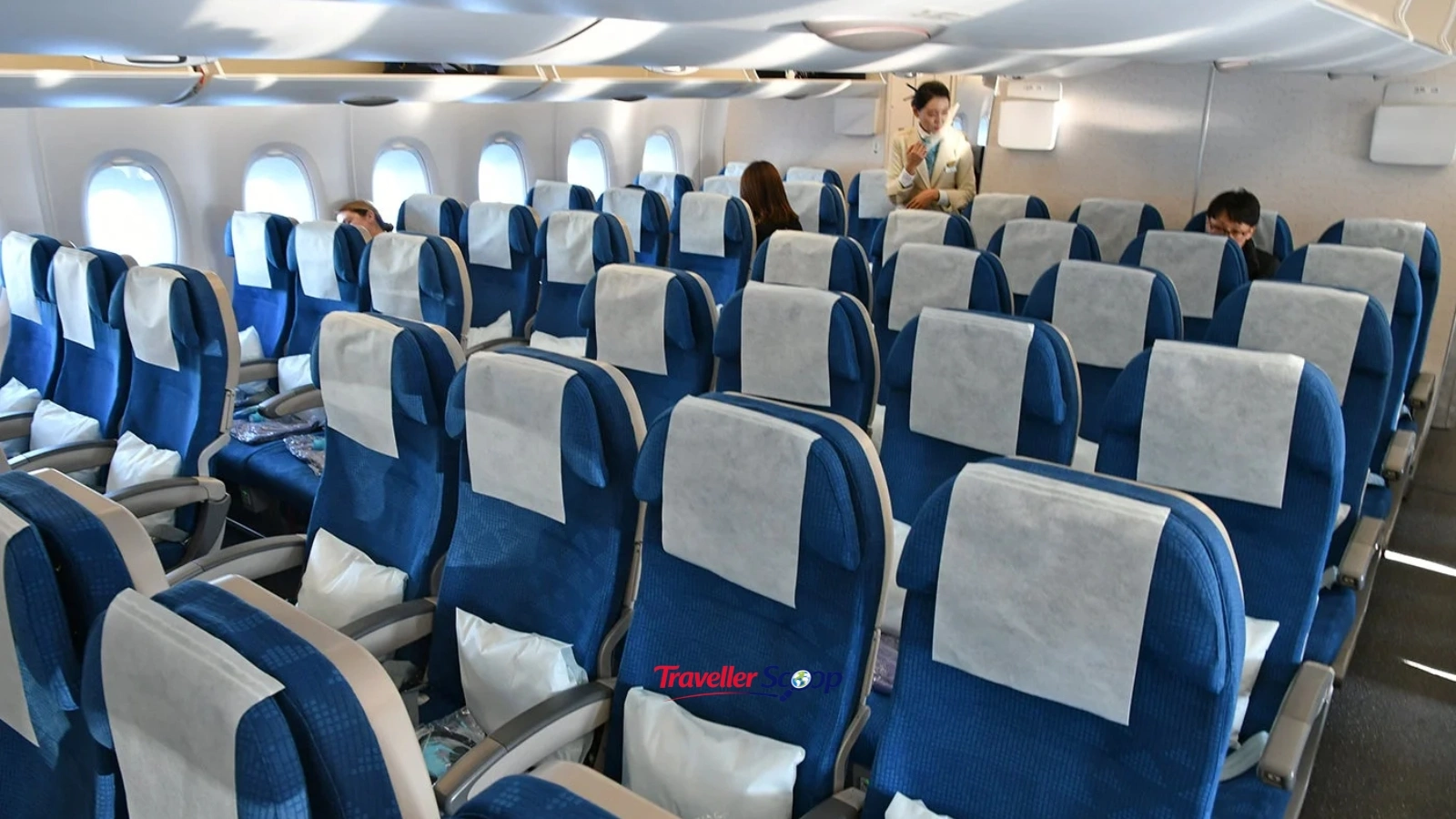 Korean Air A380 cabin economy row Korean Air A380 cabin economy row