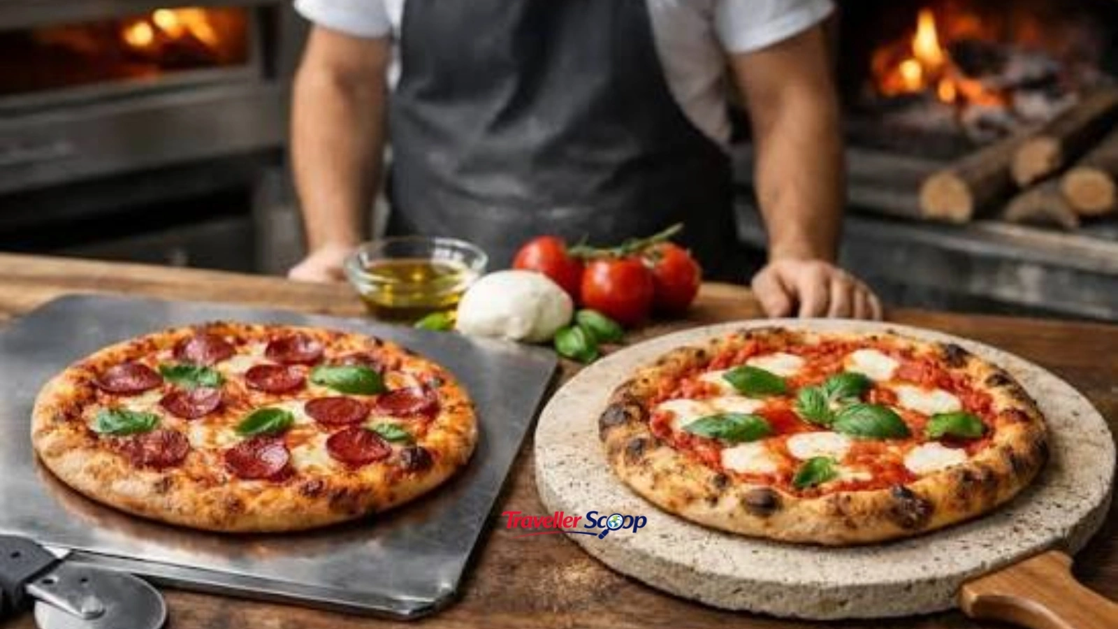 Neapolitan pizza at Amichi restaurant in Bandra Mumbai, Neapolitan pizza at Amichi restaurant in Bandra Mumbai,