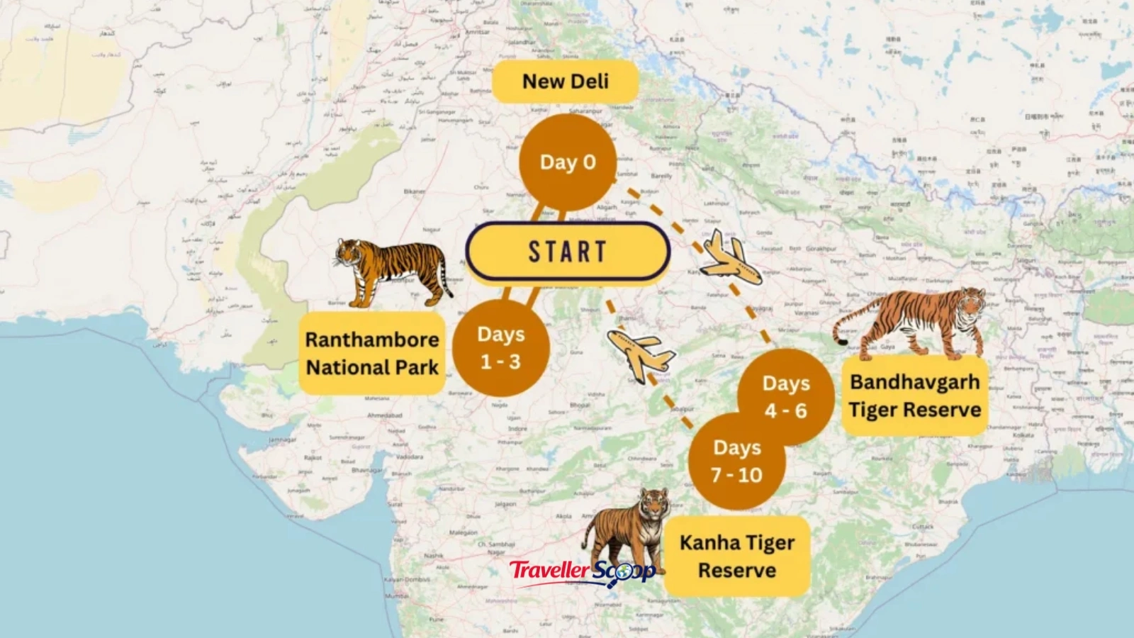 tiger reserves in India list with area 2026 map