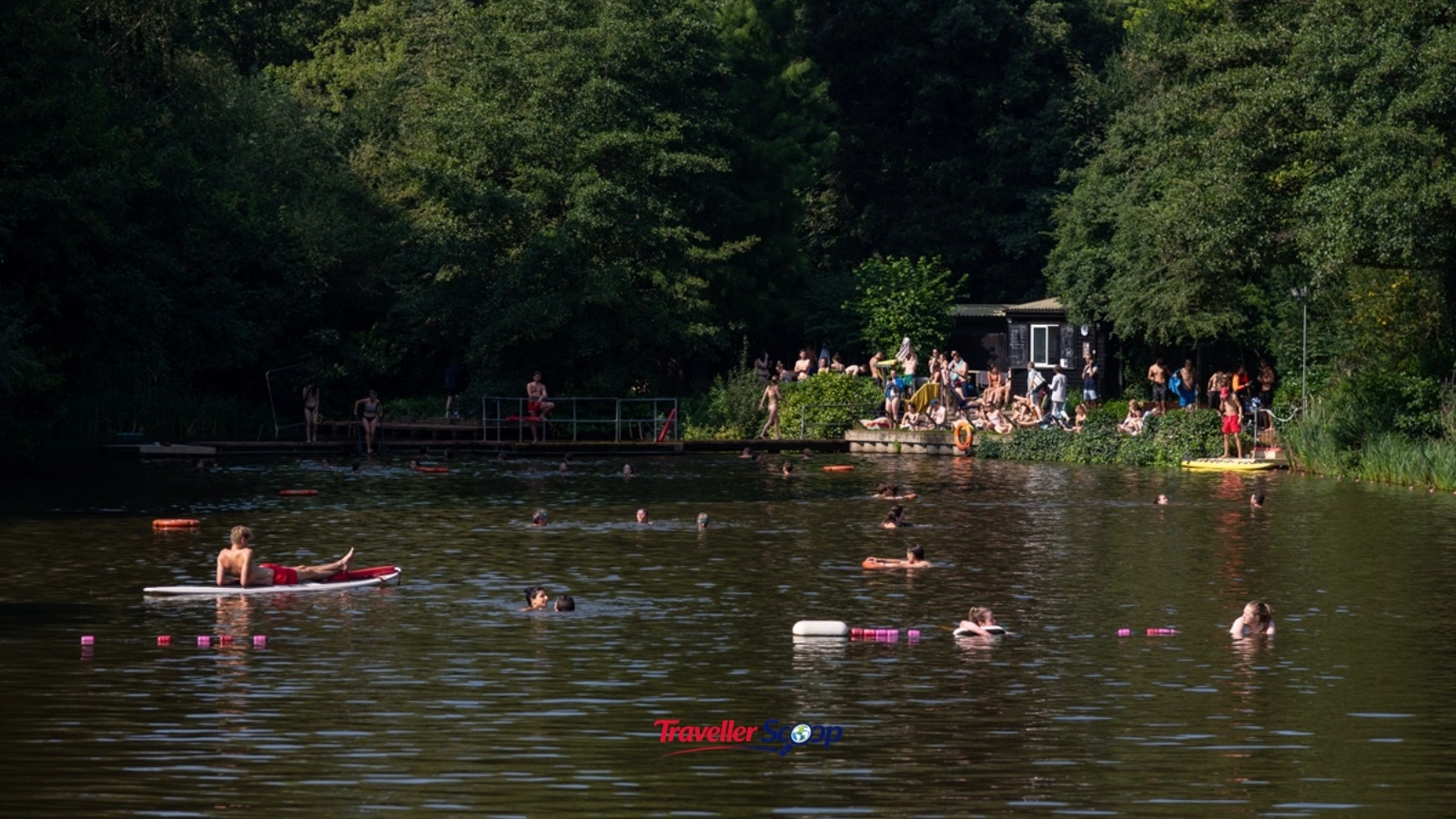 Hampstead Heath ponds London wild swimming spot autumn Hampstead Heath ponds London wild swimming spot autumn