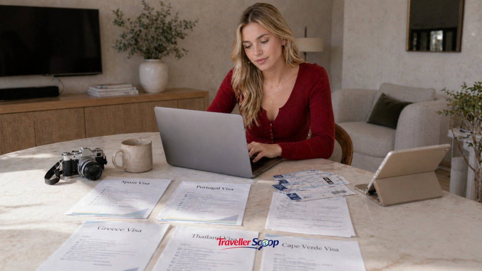Indian digital nomad checking visa documents and laptop before applying for a remote work visa in 2026 Indian digital nomad checking visa documents and laptop before applying for a remote work visa in 2026