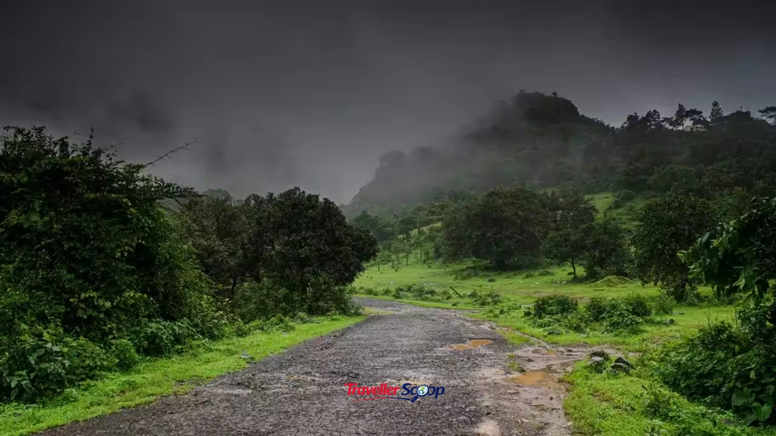 Green valley in India during September post-monsoon travel season
