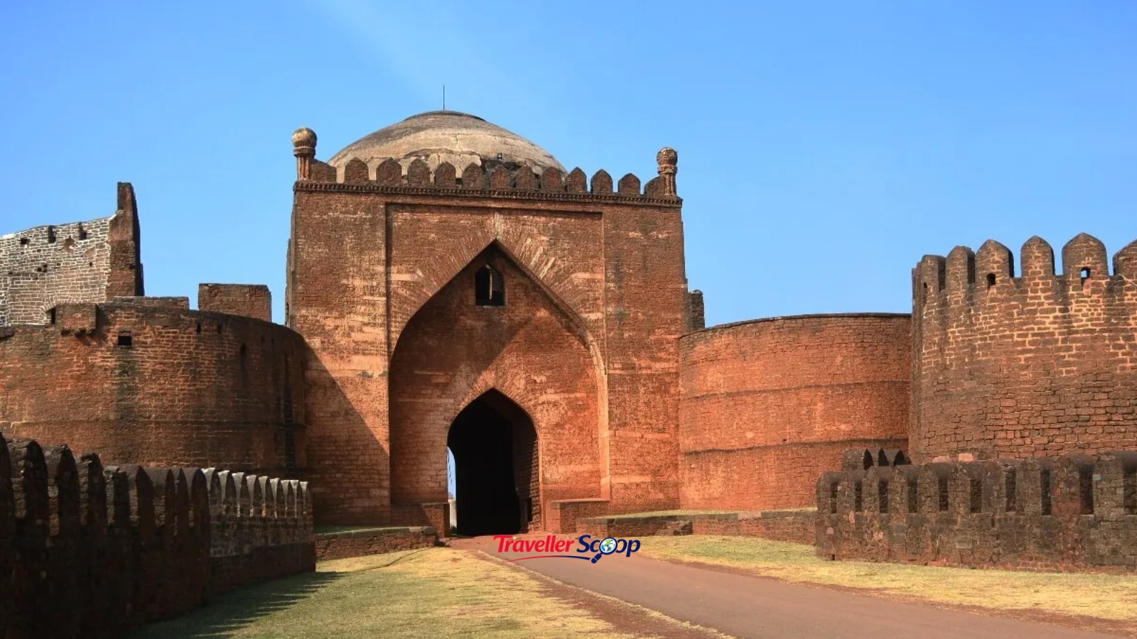 Bahmani-era Bidar Fort ramparts and domed tombs near Hyderabad Bahmani-era Bidar Fort ramparts and domed tombs near Hyderabad