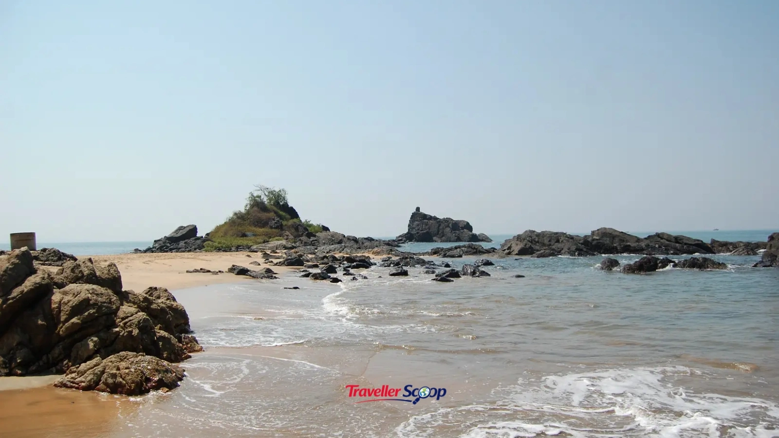 Om Beach Gokarna Karnataka calm sea in September