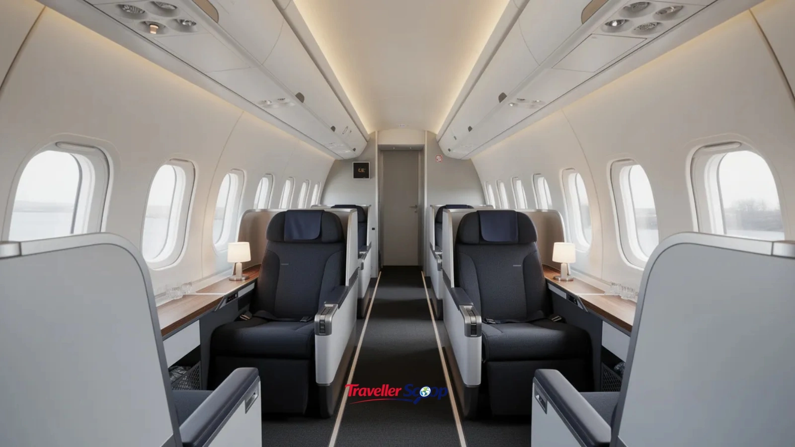 Modern aircraft cabin representing safety and comfort standards of World’s Safest Airlines’ Modern aircraft cabin representing safety and comfort standards of World's Safest Airlines'