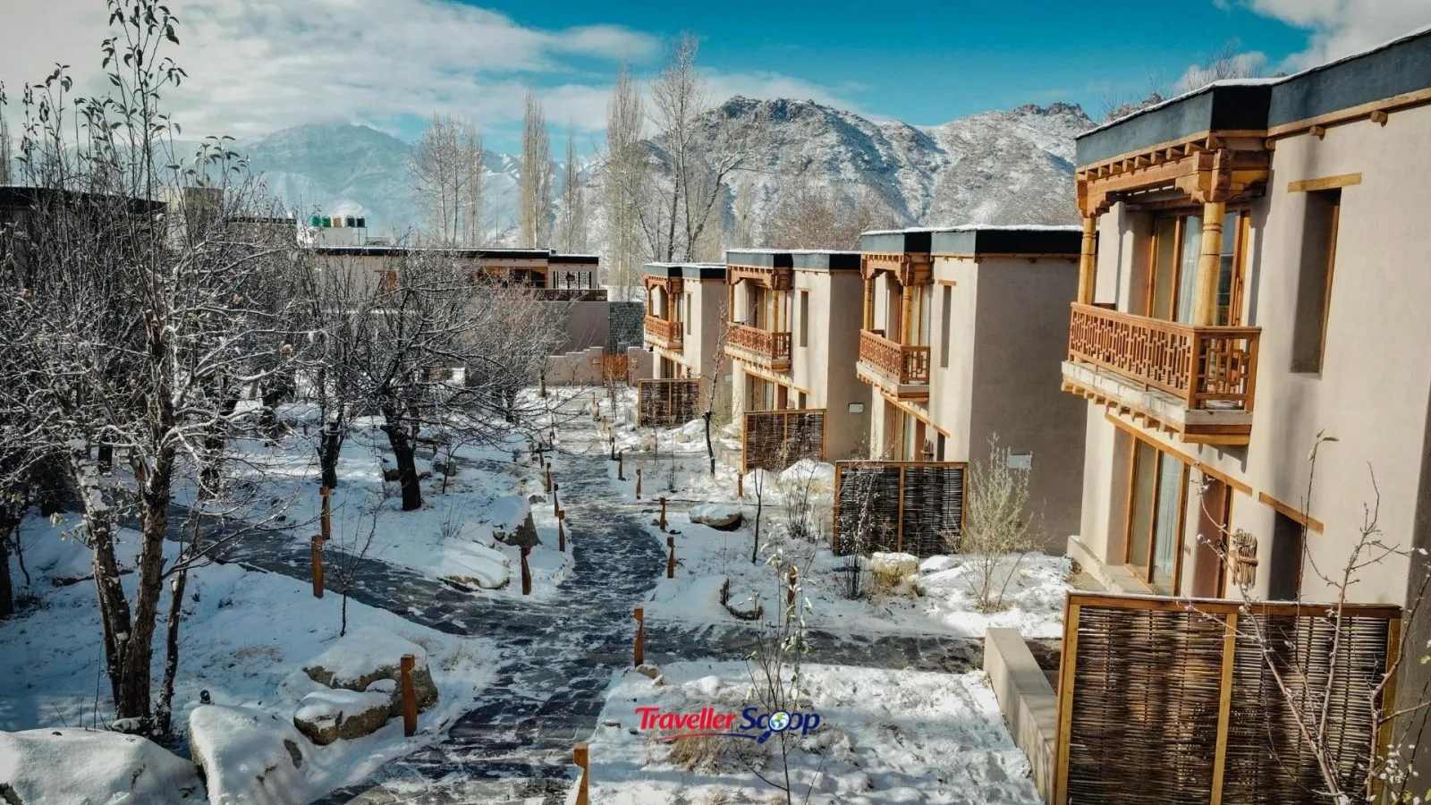 Dolkhar boutique hotel Leh Ladakh courtyard view