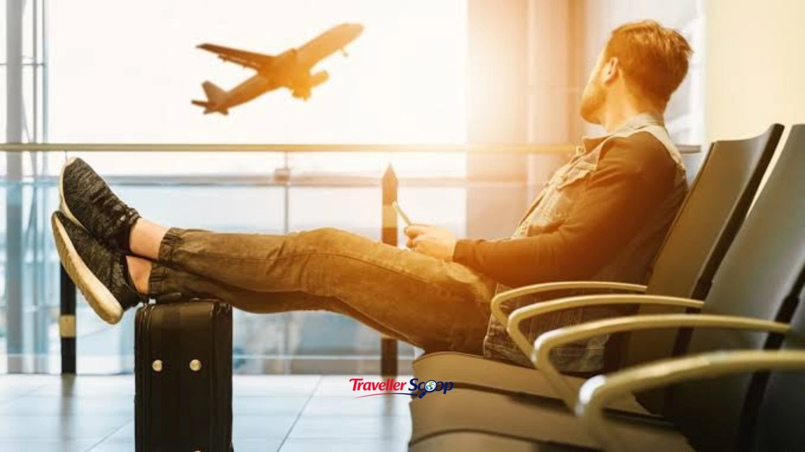 traveller checking flights for budget international trip from Mumbai airport