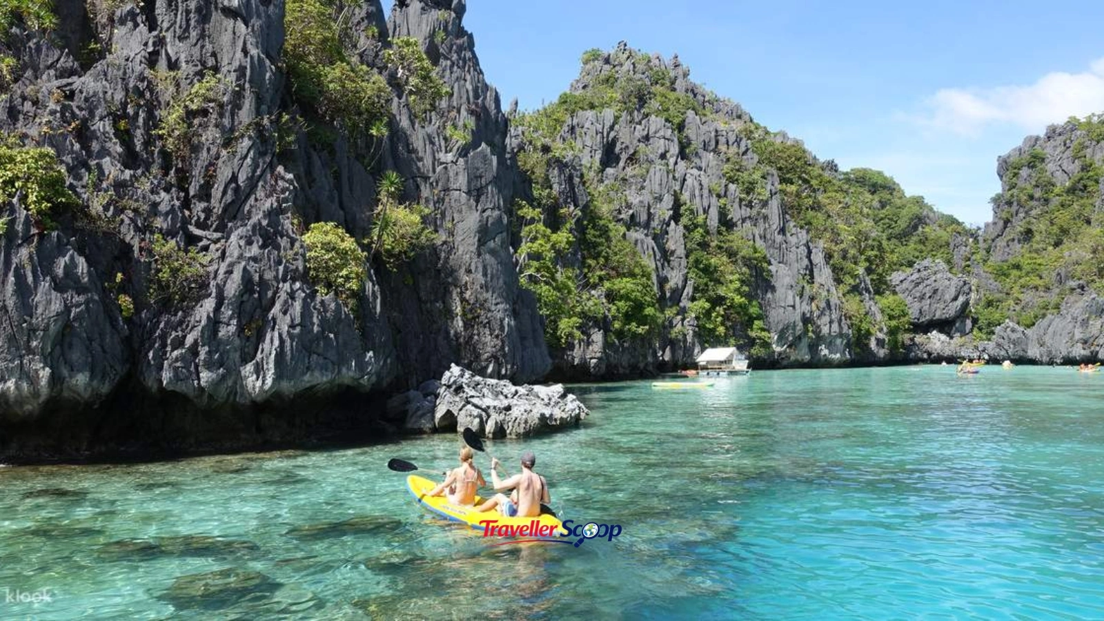 El Nido Palawan island hopping boats near limestone cliffs El Nido Palawan island hopping boats near limestone cliffs