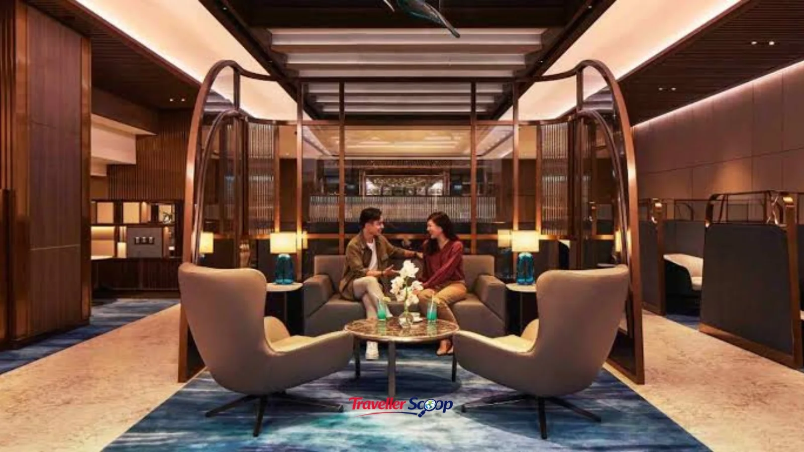 World's Best Airport Lounges — traveler relaxing in a luxury airport lounge