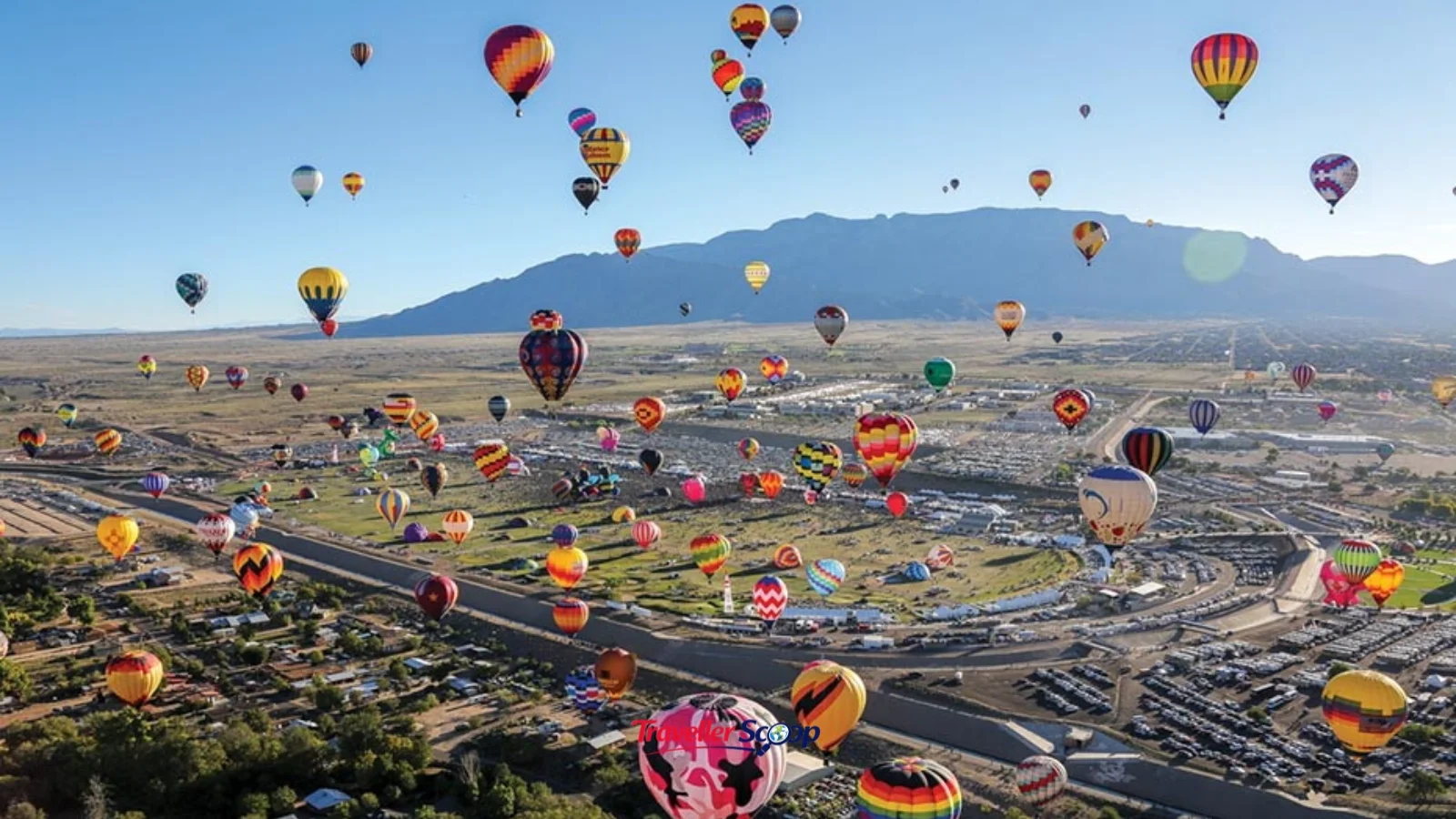 Hot-air balloons at Albuquerque Balloon Fiesta, one of the top fall festivals in the US
