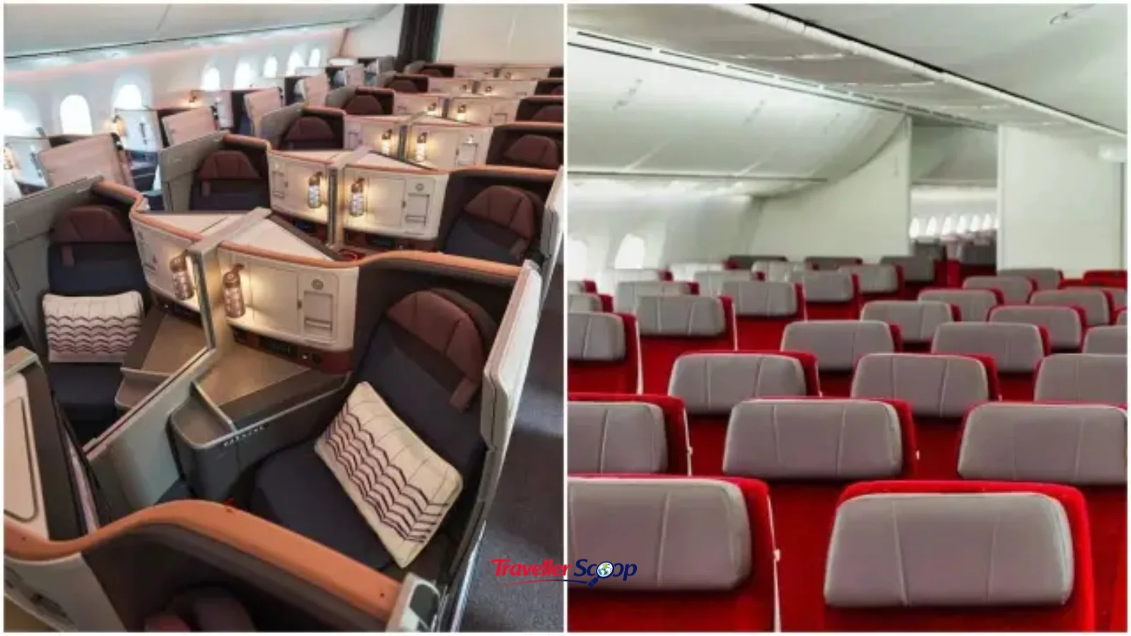 Business class seat on a flight from Hyderabad to London