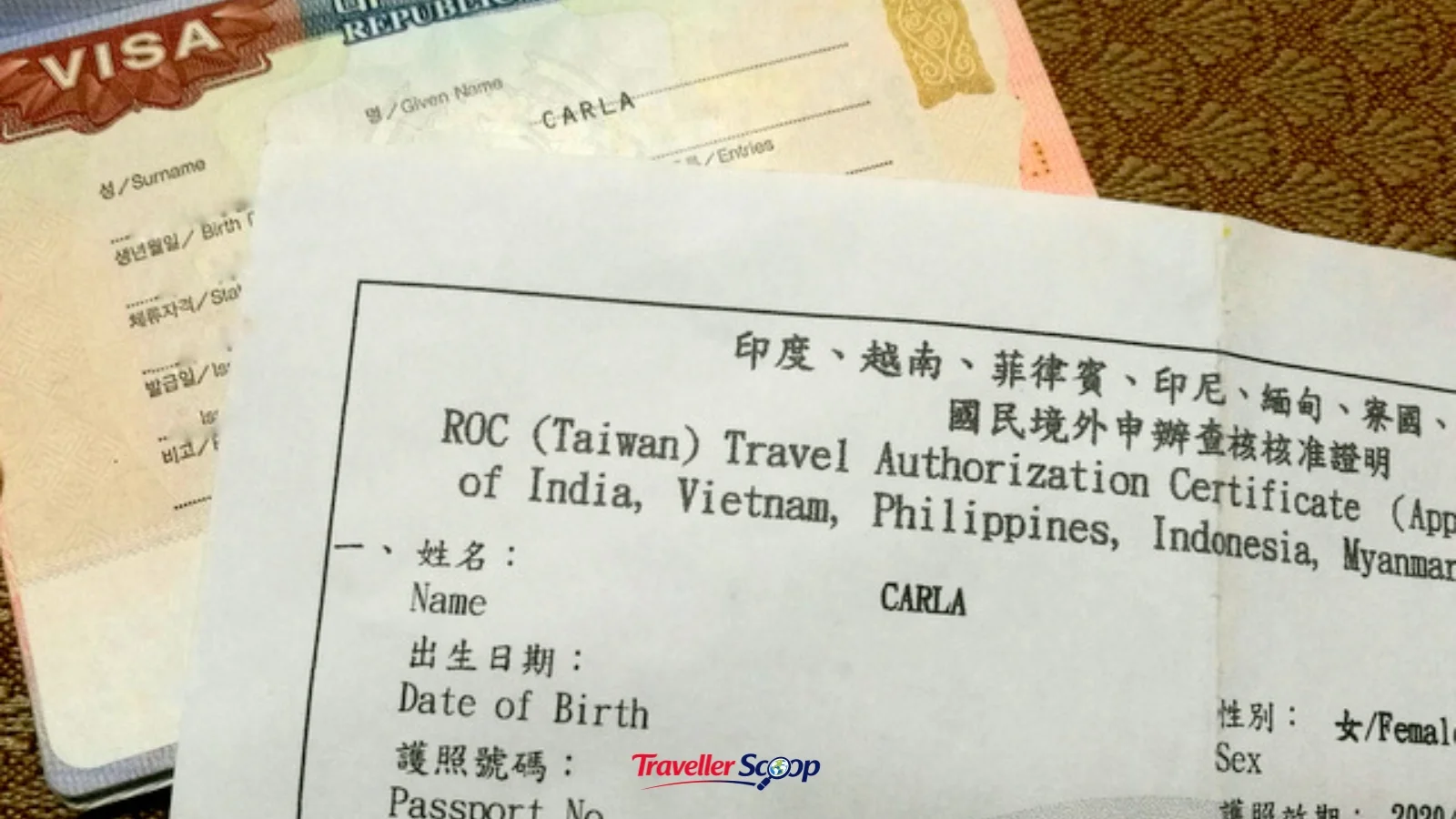 Taiwan Travel Authorization Certificate Taiwan Travel Authorization Certificate
